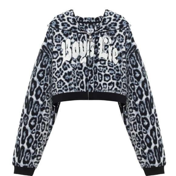 Boys Lie Tops - Boys Lie Once A Cheetah Alex Zip